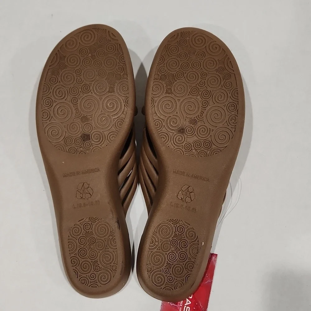 NWT Okabashi Venice Comfort Arch Support Sandal, Toffee, Size L 9.5-10.5